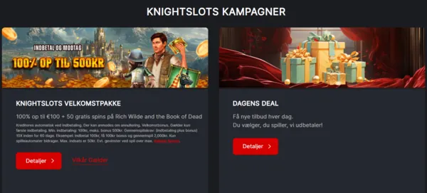 knightslots bonuses page